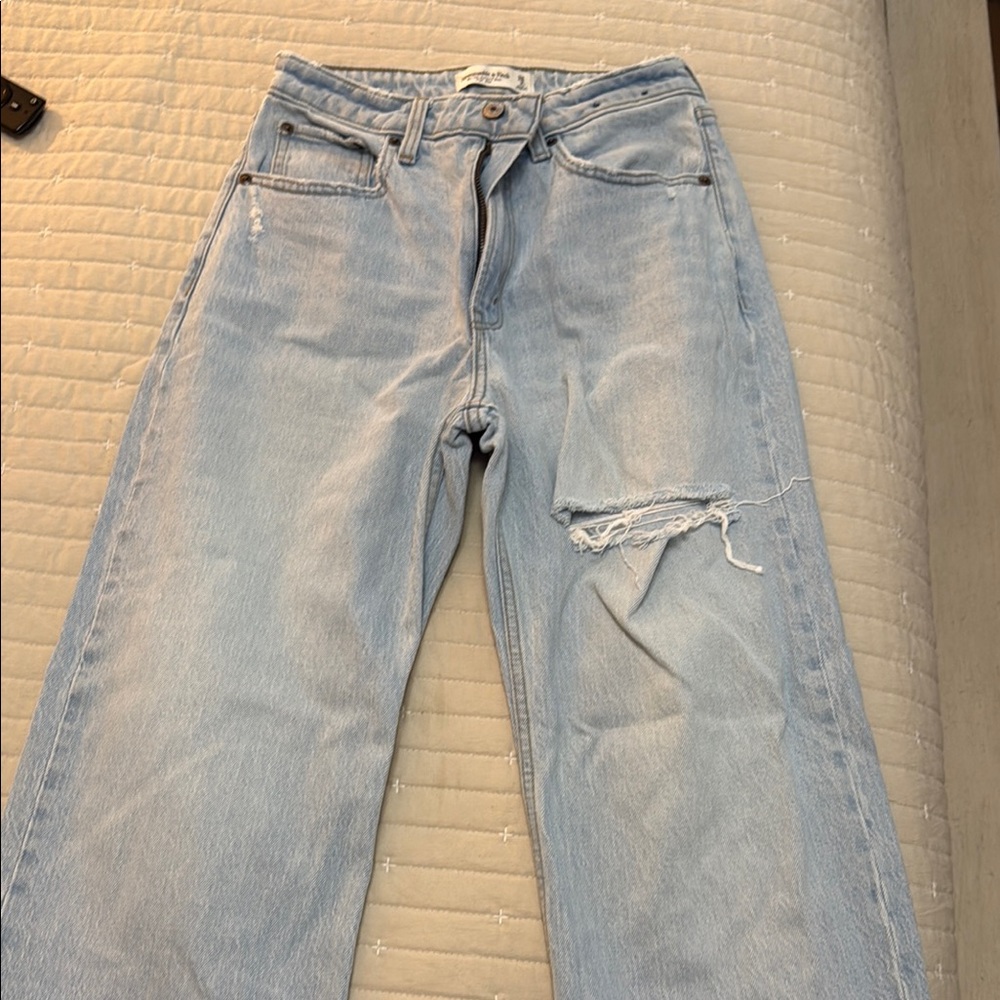 Abercrombie & Fitch Light Blue Boyfriend Jeans